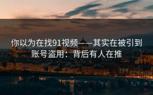 你以为在找91视频——其实在被引到账号盗用：背后有人在推