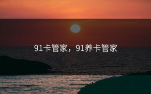 91卡管家，91养卡管家