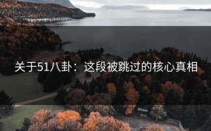 关于51八卦：这段被跳过的核心真相