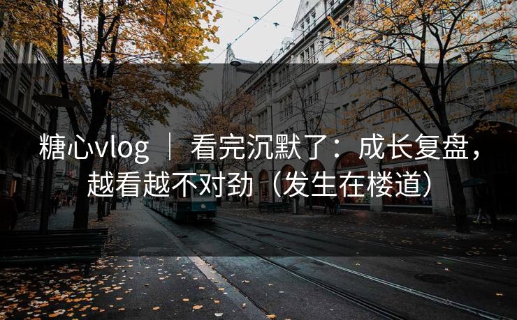 糖心vlog ｜ 看完沉默了：成长复盘，越看越不对劲（发生在楼道）