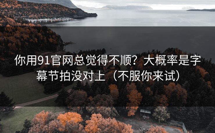 你用91官网总觉得不顺？大概率是字幕节拍没对上（不服你来试）